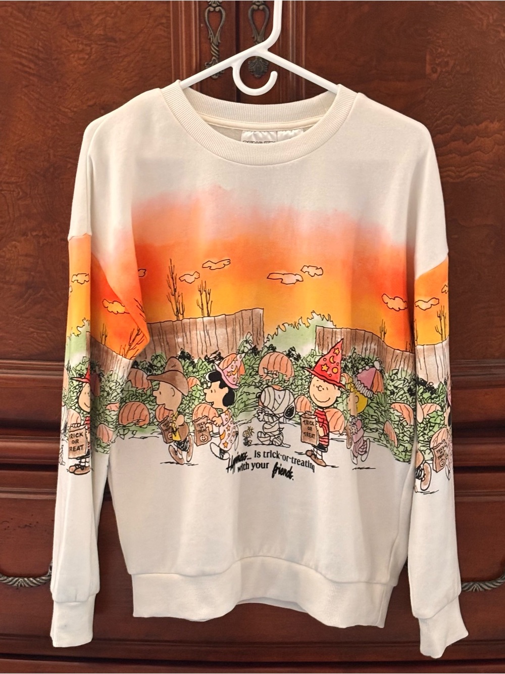 Peanuts Gang Happiness Is Trick-Or-Treating With Your Friends Sweatshirt Snoopy